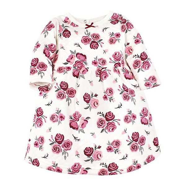 Платье для девочки Infant girl, cotton, burgundy rose, 3-6 months Hudson Baby — фото 3