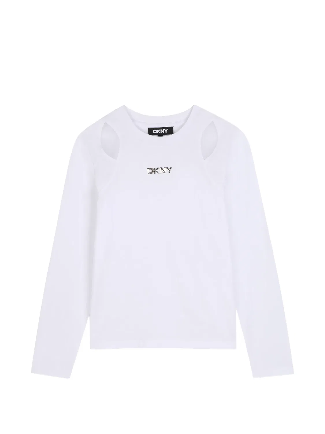 Футболка с вырезами Dkny Kids, белый