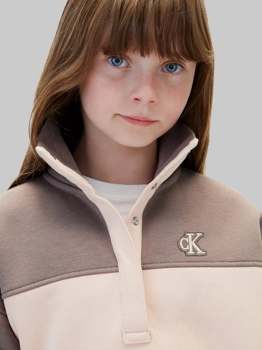 Толстовка Calvin Klein Jeans Regular телесного цвета — фото 4