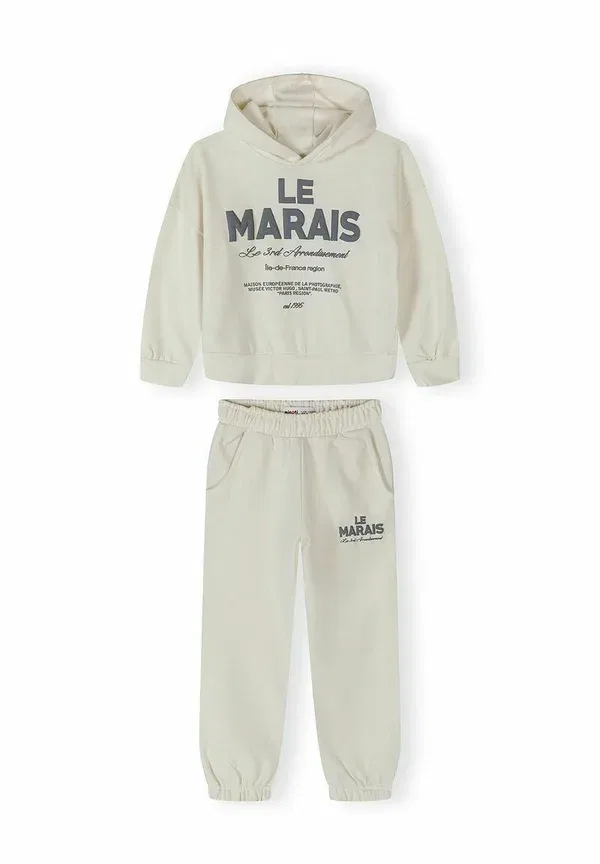 Комплект из джоггеров и худи с принтом Set joggers - hoodie Minoti, Cream, кремовый — фото 3