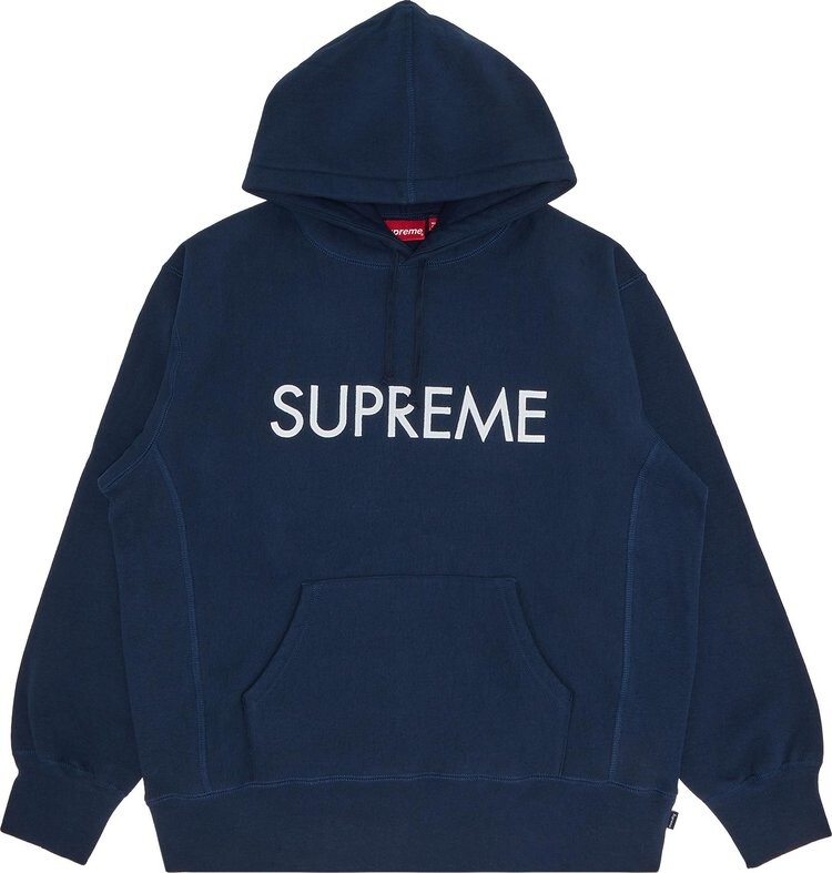 

Толстовка Supreme Capital Hooded Sweatshirt 'Navy', синий