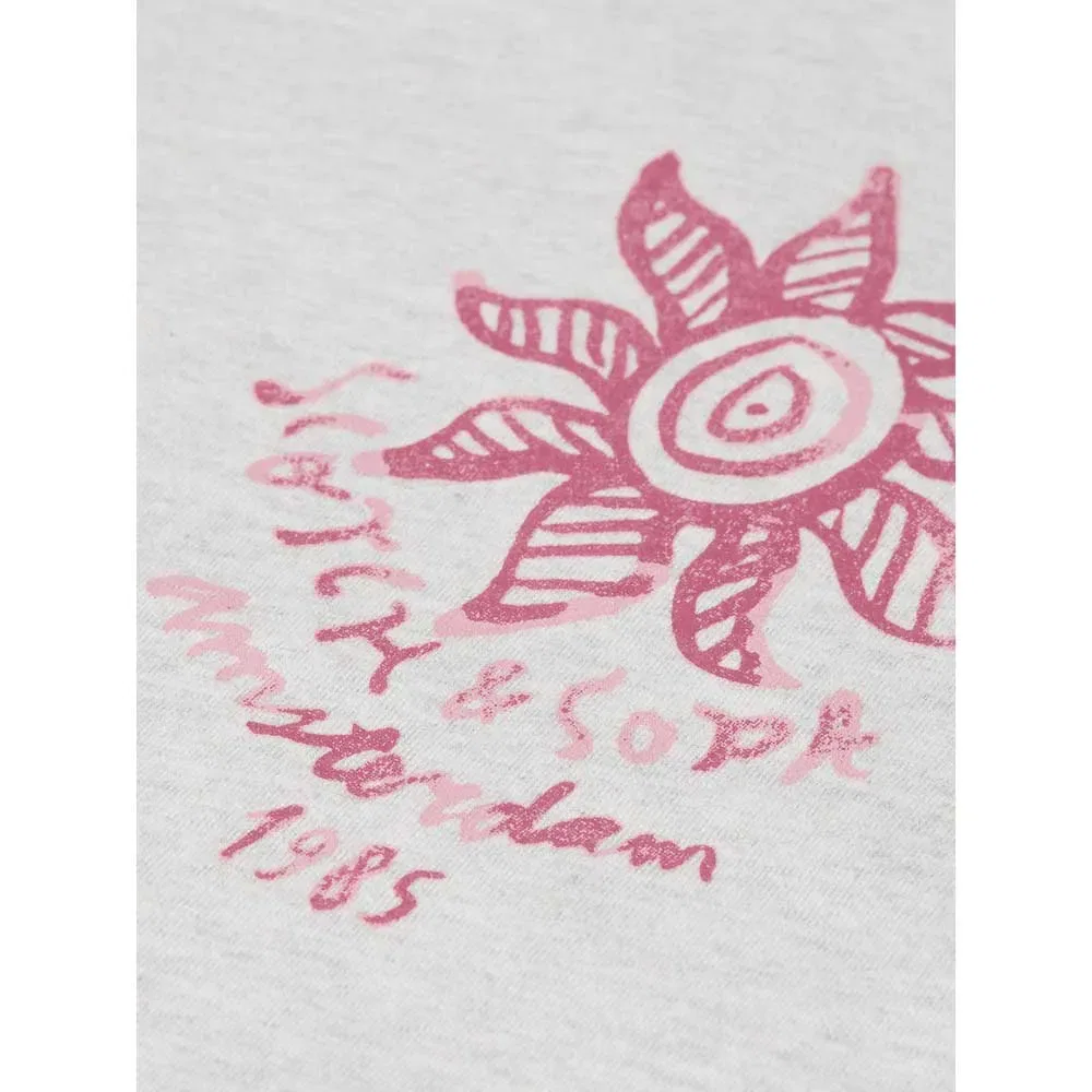 Детская футболка для девочек с принтом Scotch & soda, Grey — фото 3