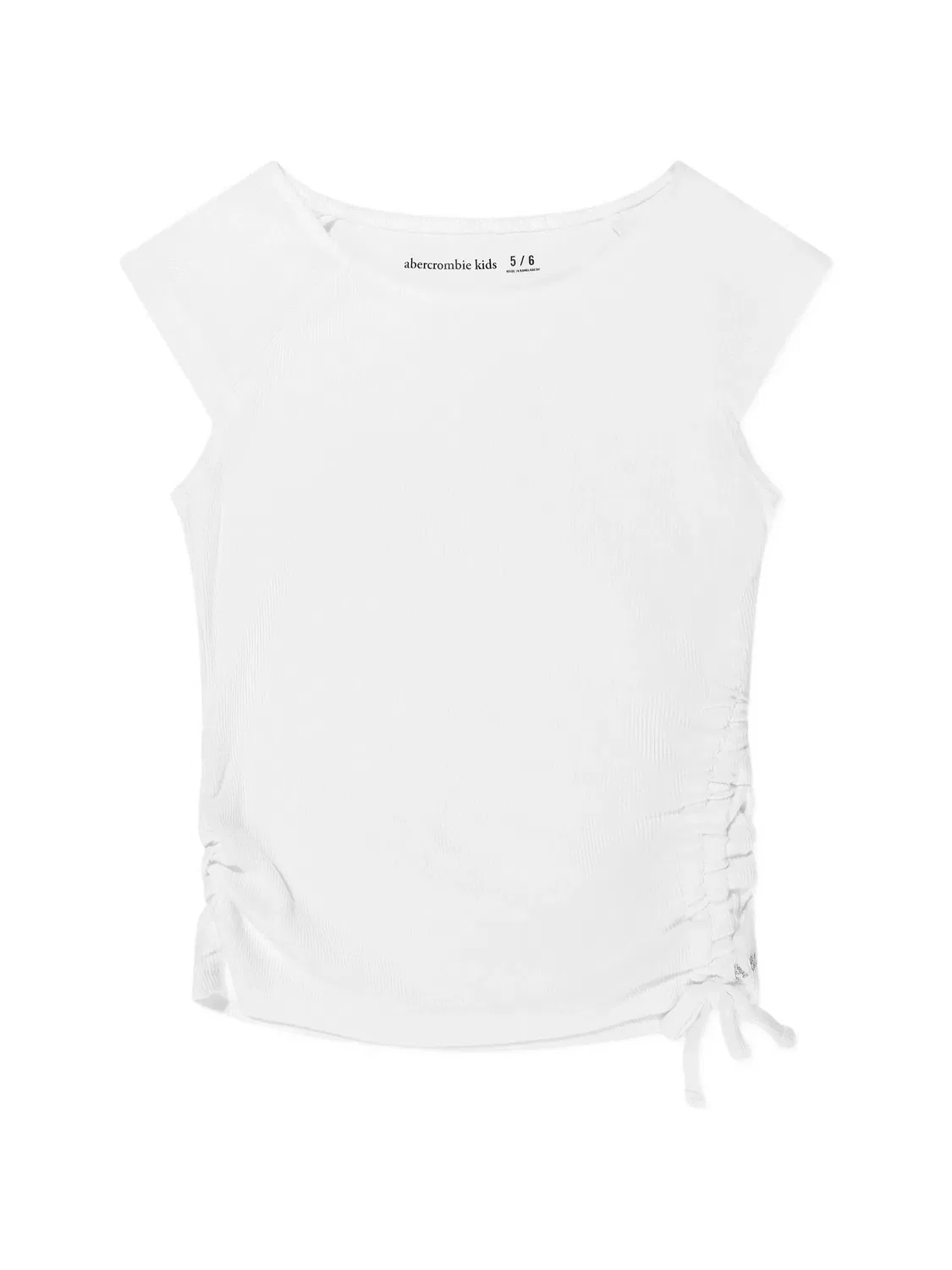 Футболка в рубчик белая Abercrombie & Fitch, белый