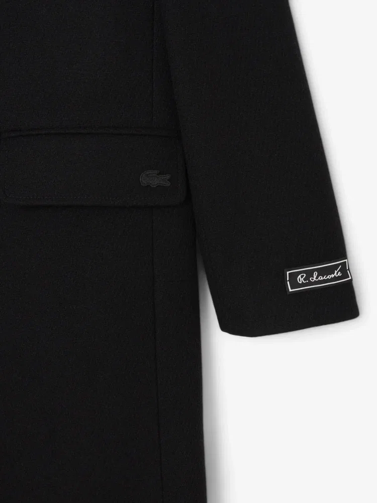 Пальто однобортное из шерсти LACOSTE, 031 — фото 4