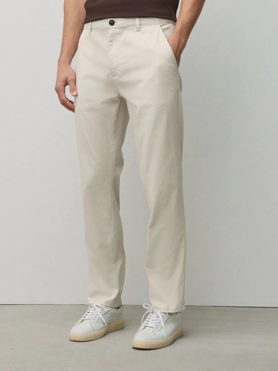 Чинос slim fit Next, Ecru White