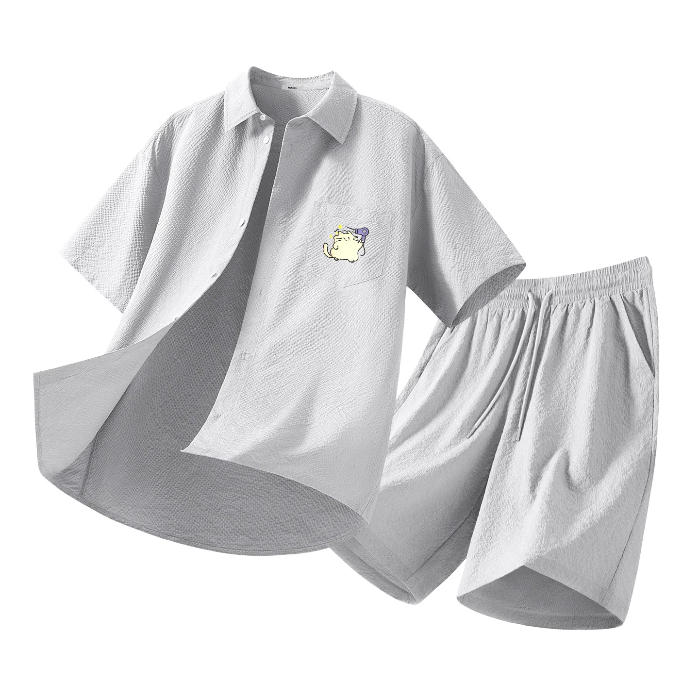 Комплект спортивной одежды для детей Cat Head Logo MINISO, Reef Gray