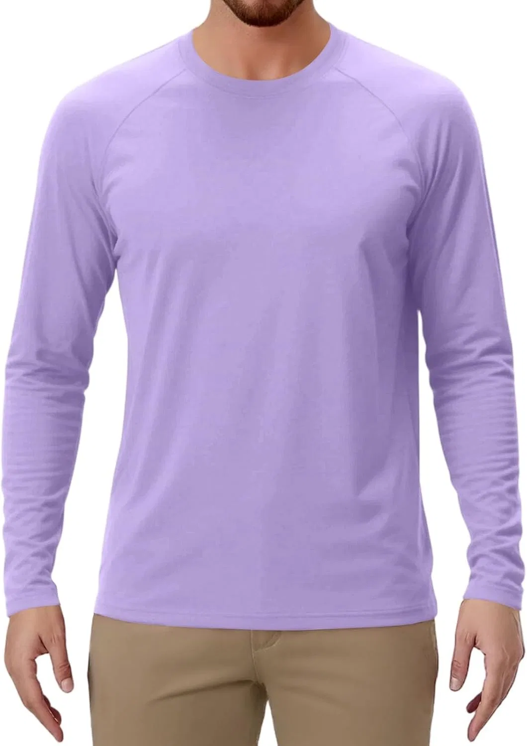 Мужская футболка с длинным рукавом OMING, Light Purple