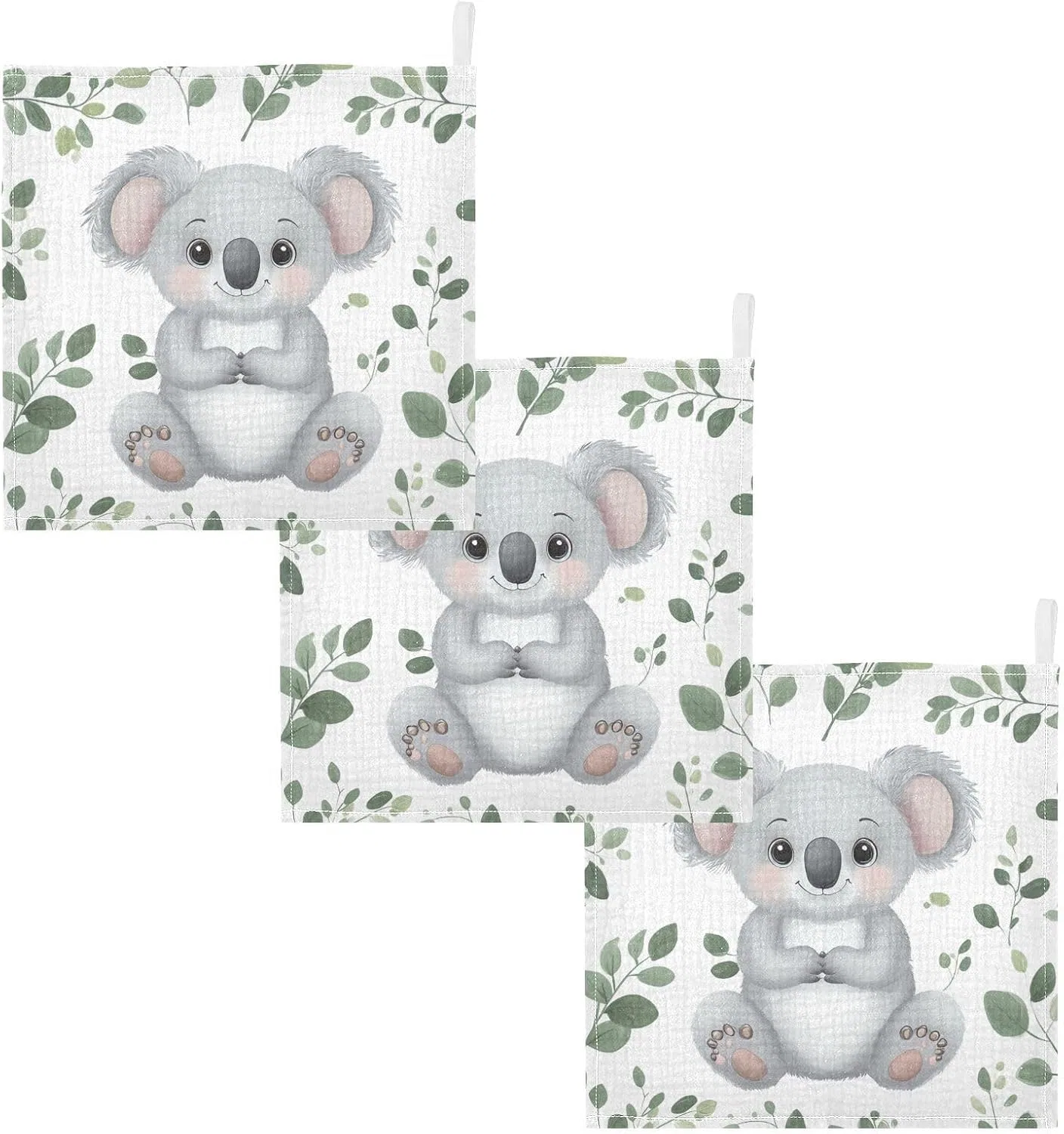 Многоразовые детские салфетки из хлопка, 5 штук, 30x30 см, JUMBEAR