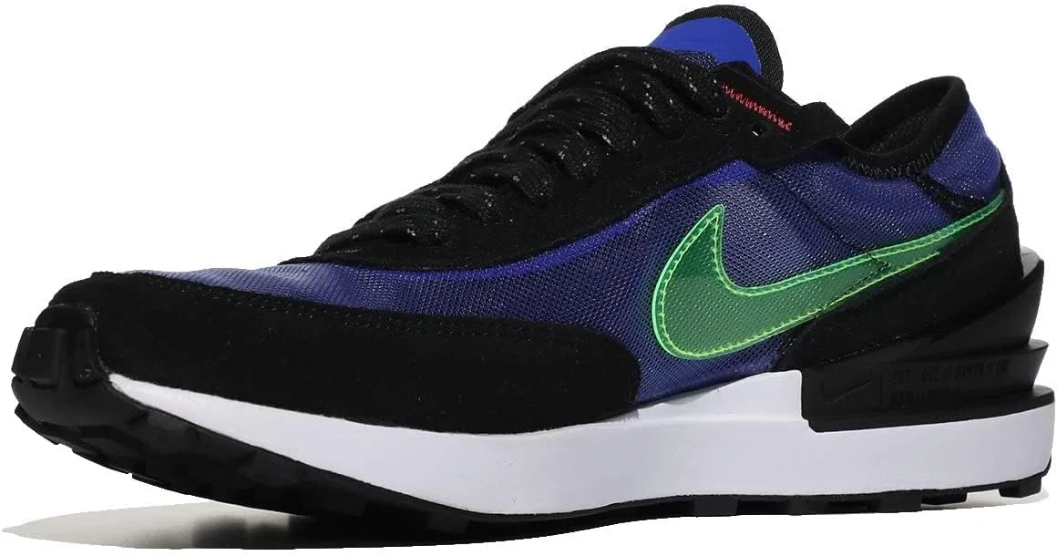 Детские кроссовки с вафельной подошвой Blue Volt Waffle One Nike, Medium Blue/Volt/Black/Mystic Hibiscus
