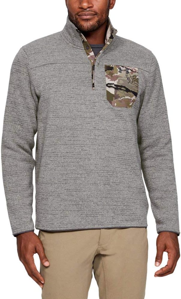 

Under Armour мужская кофта Specialist Henley 2.0, Charcoal Fade Heather/ Ua Barren Camo