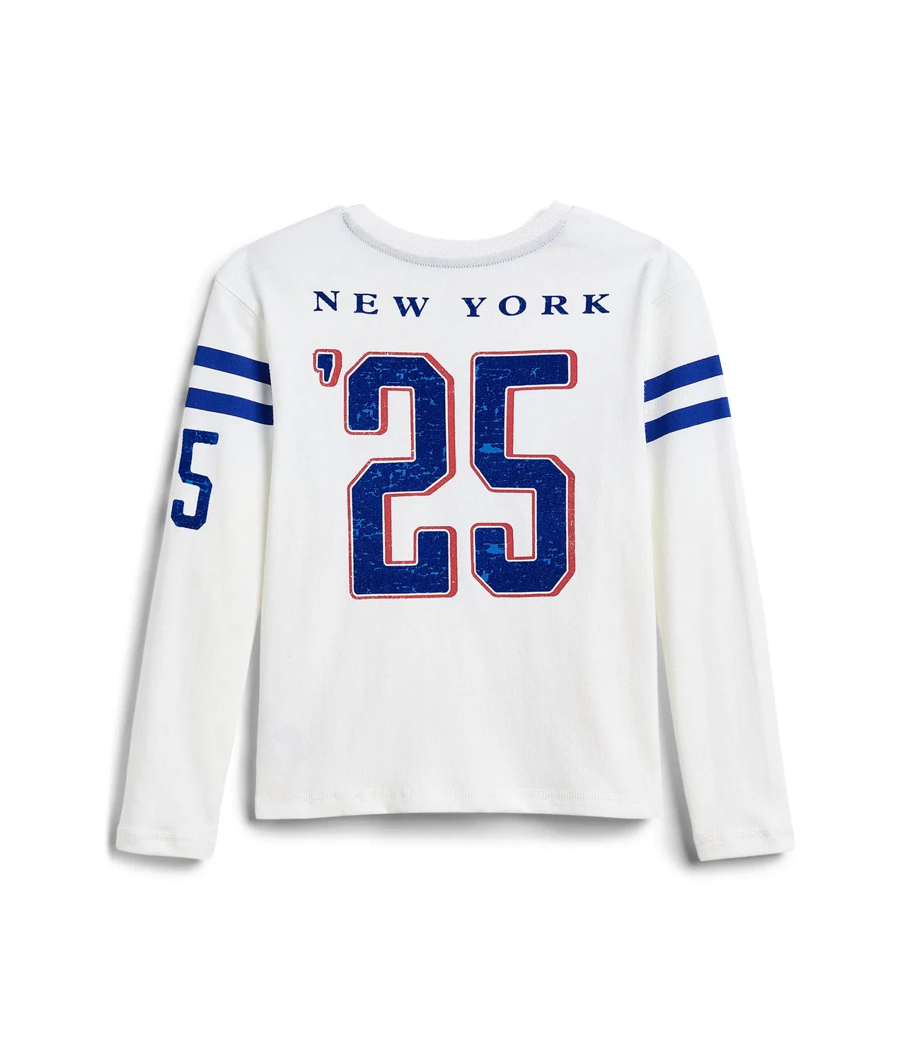 Футболка с длинными рукавами в полоску с символикой команды NFL New York Giants (для маленьких и больших детей) Junk Food Clothing Kids, Vintage White — фото 2