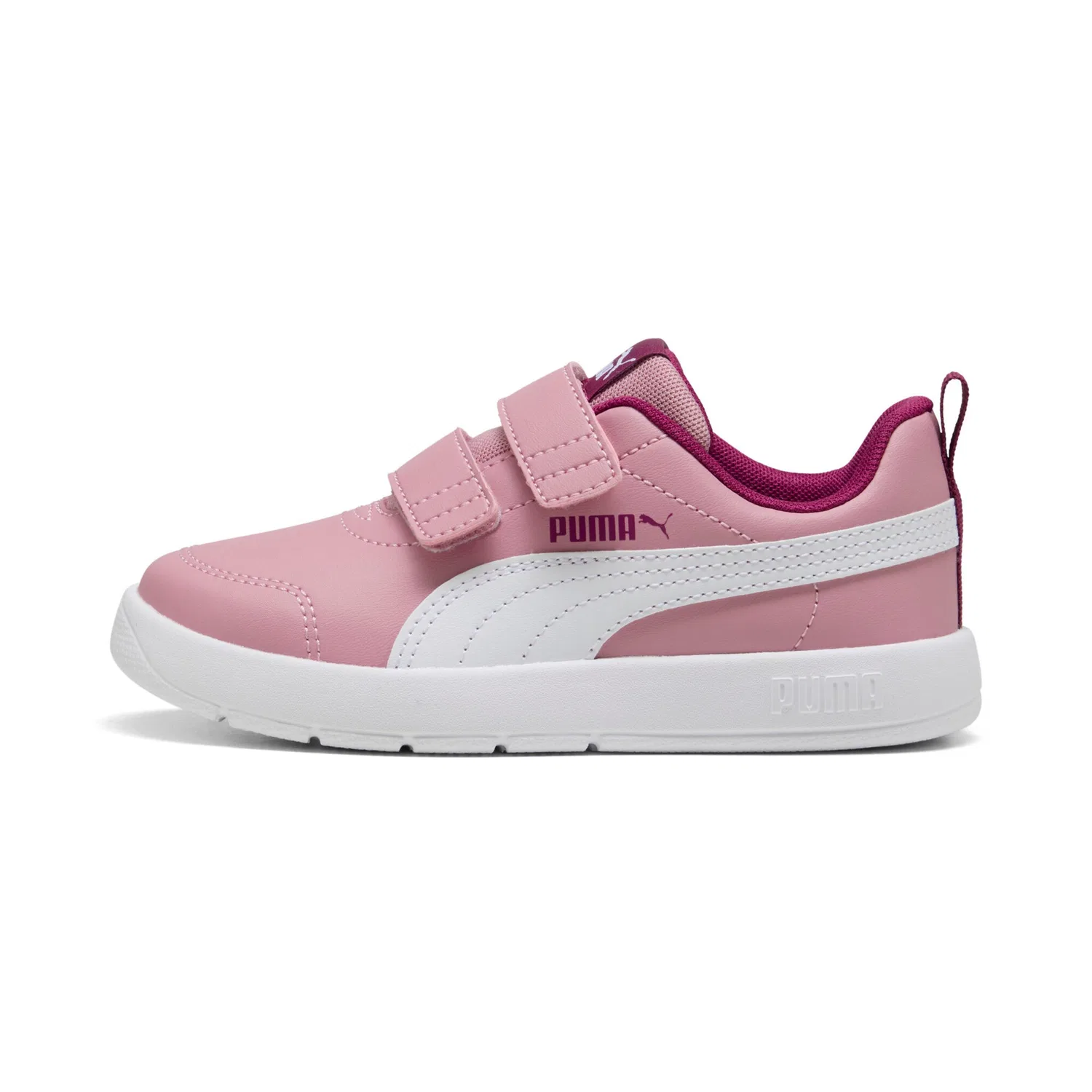 Детские кроссовки для активных игр Courtflex v3 PUMA, Poised Pink/PUMA White/Berry — фото 2