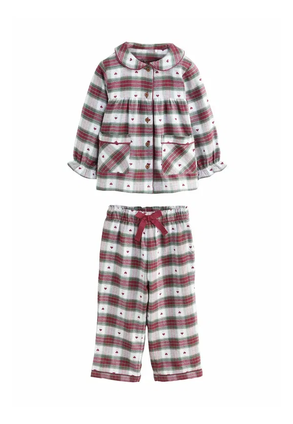 Пижамный комплект из хлопка Next red, Green Heart Print, зеленый
