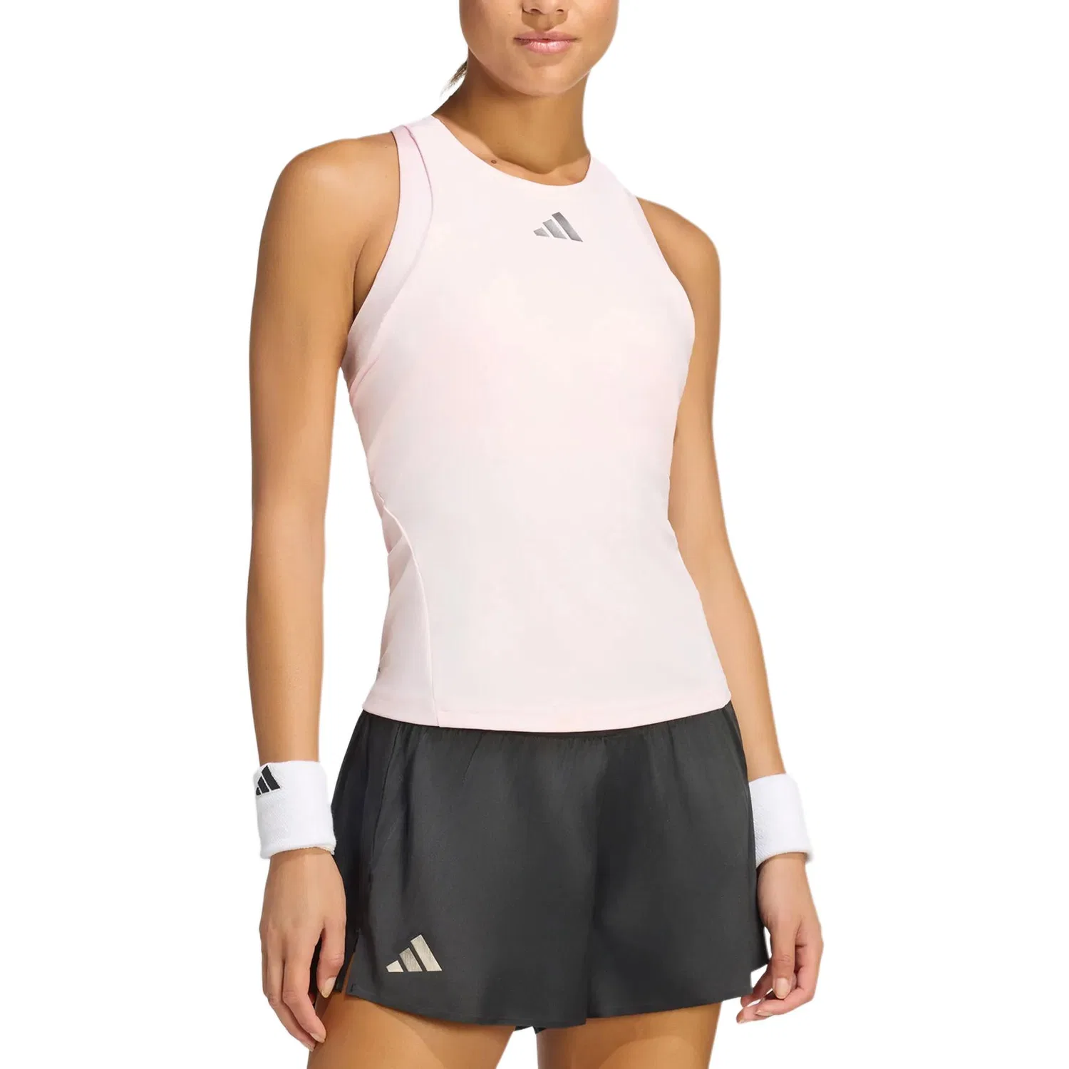 Женская теннисная майка без рукавов с круглым вырезом, Adidas, Pink