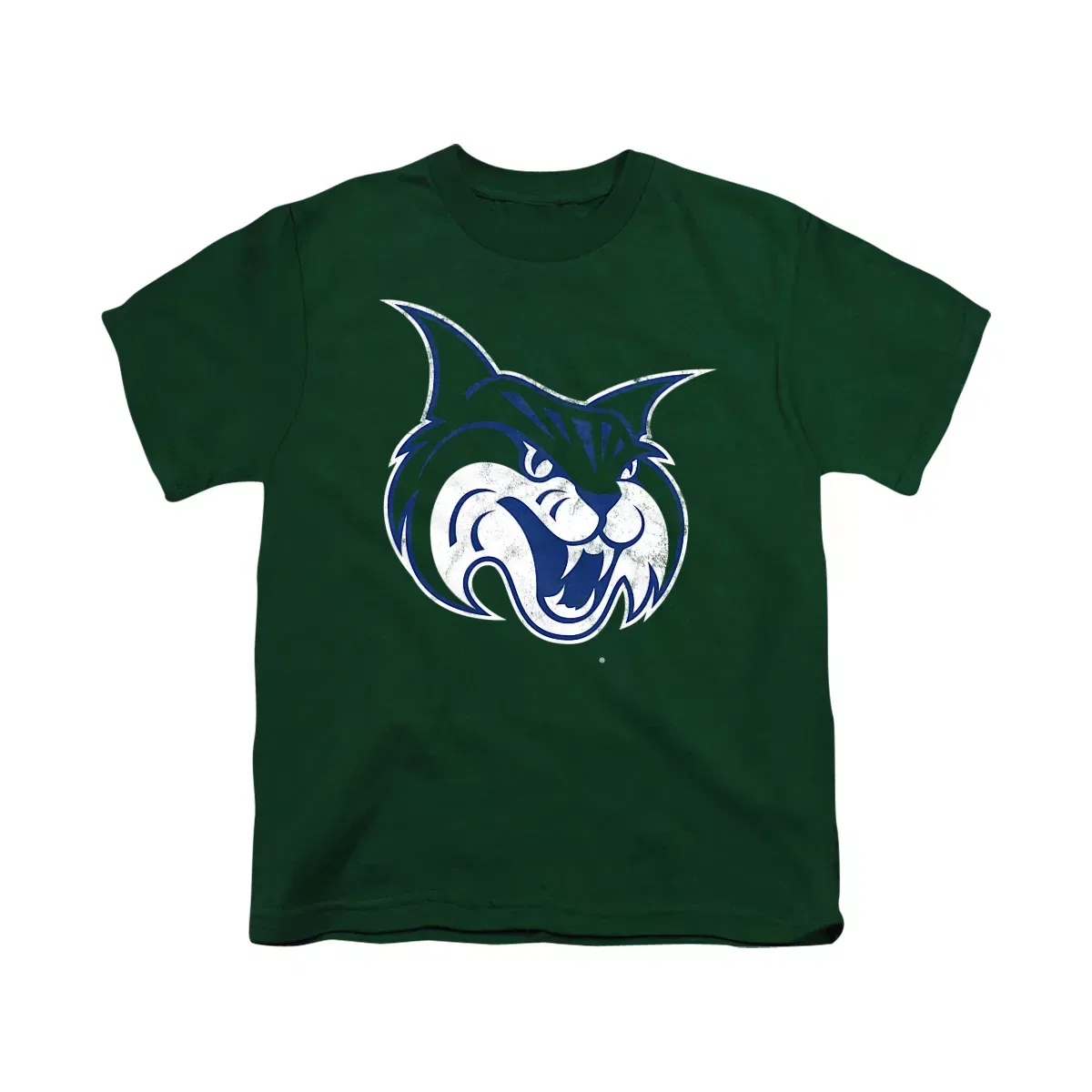 Детская футболка с принтом Georgia College Distressed Primary Logo NCAA, Hunter Green