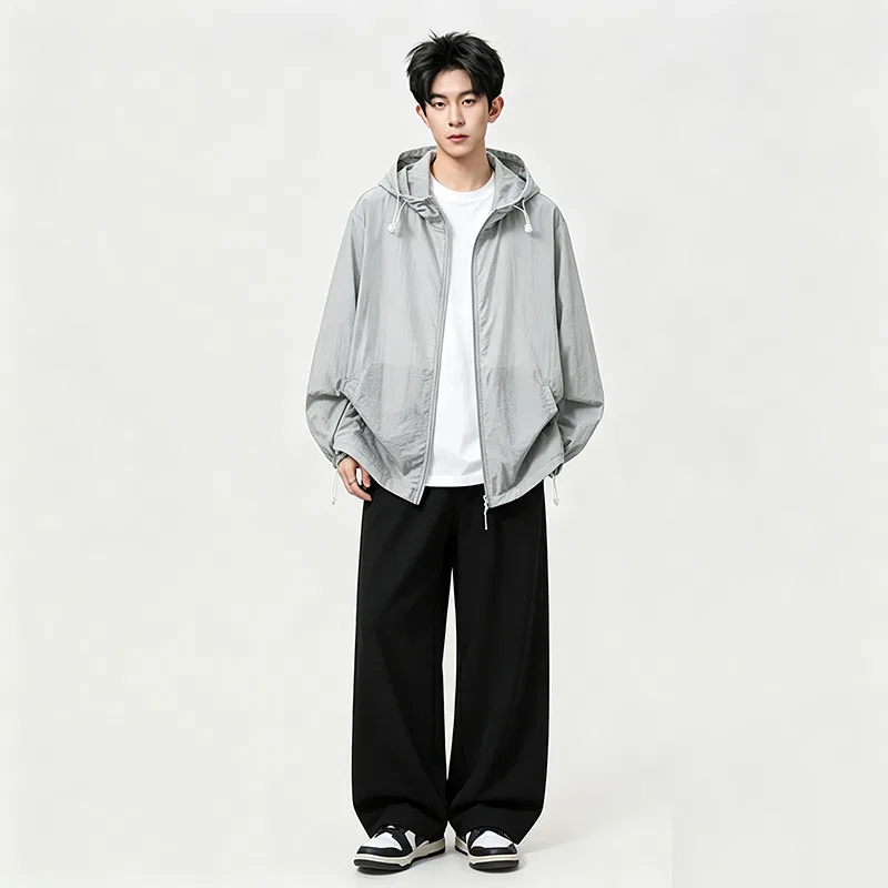 Детский комплект спортивной одежды BALENO, Cement Gray Sun Protection Jacket Black T-Shirt Black Ice Silk Pants — фото 4
