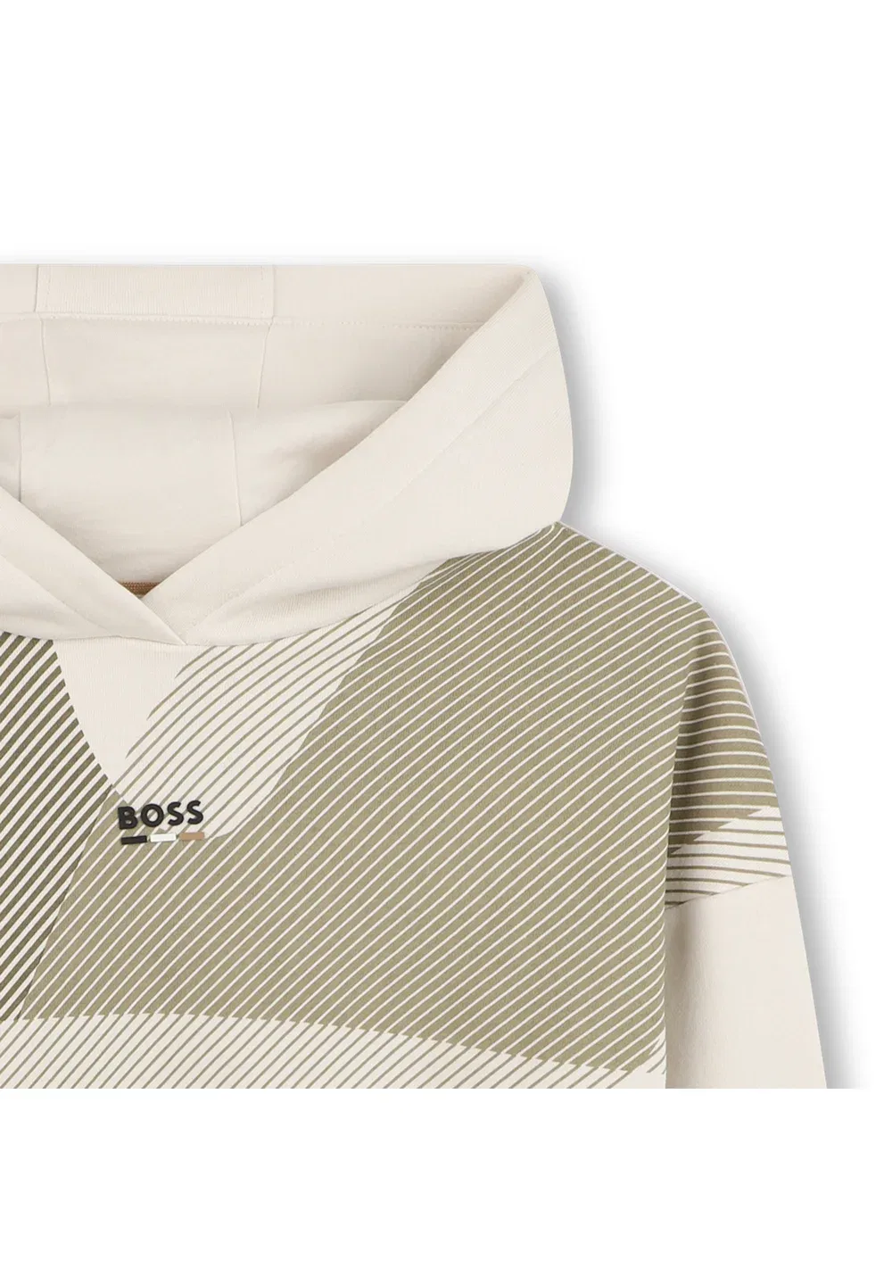 Толстовка с капюшоном для детей и подростков - худи Boss Kidswear, Ivory — фото 3