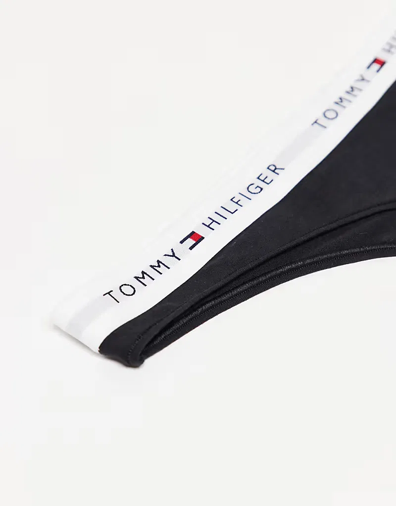 Трусы-брифы хлопковые Essential Cotton 5 шт Tommy Hilfiger, черный — фото 2