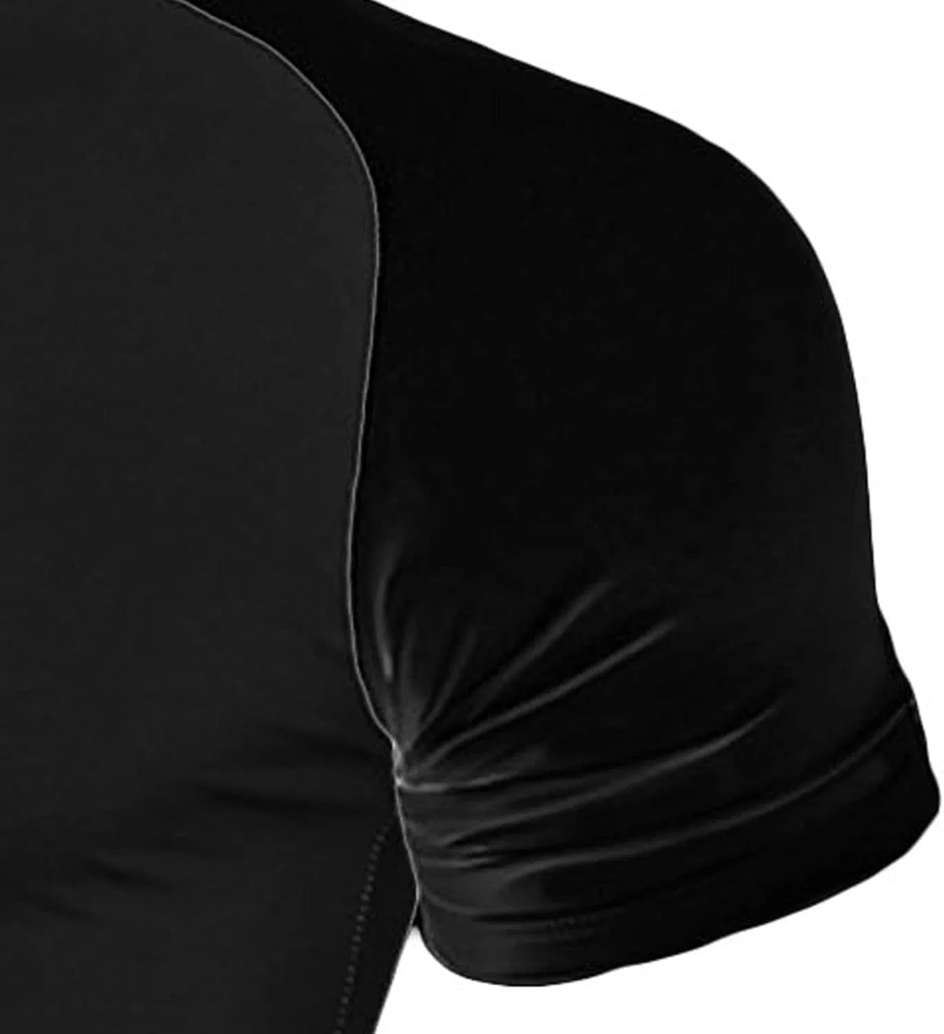 Мужская хлопковая футболка с цветовым блоком, Black — фото 4