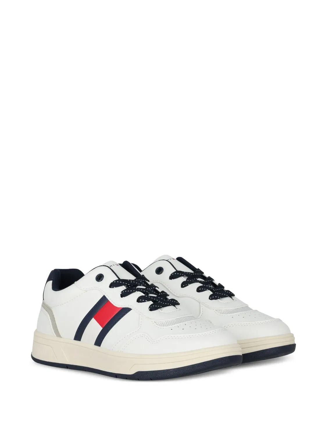 Кроссовки с перфорацией и нашивкой-логотипом Tommy Hilfiger Junior, белый
