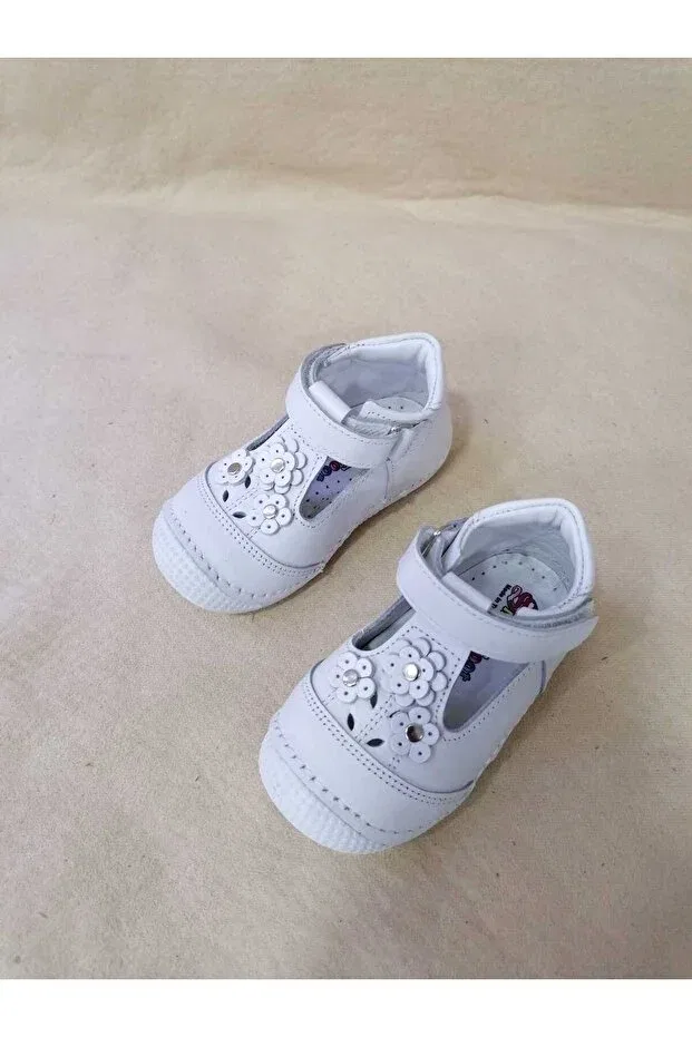 Детская обувь для новорожденных с ортопедической стелькой Özgür Kids, White — фото 3