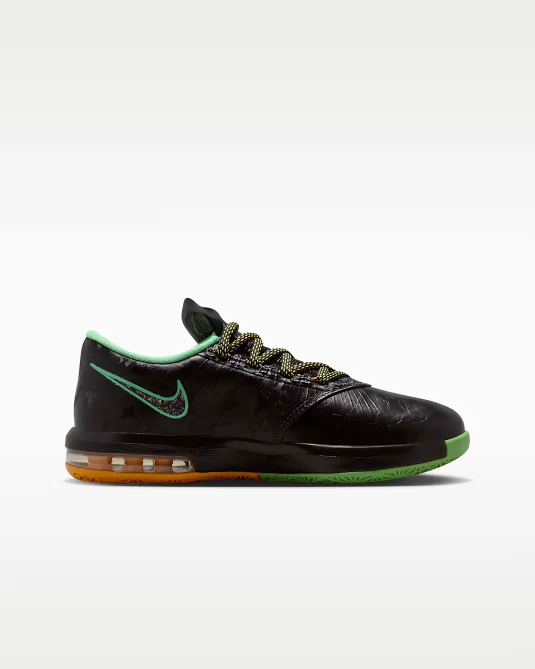 Кроссовки для детей постарше KD 6 Nike, Black/Light Lucid Green/Multi-Color — фото 3