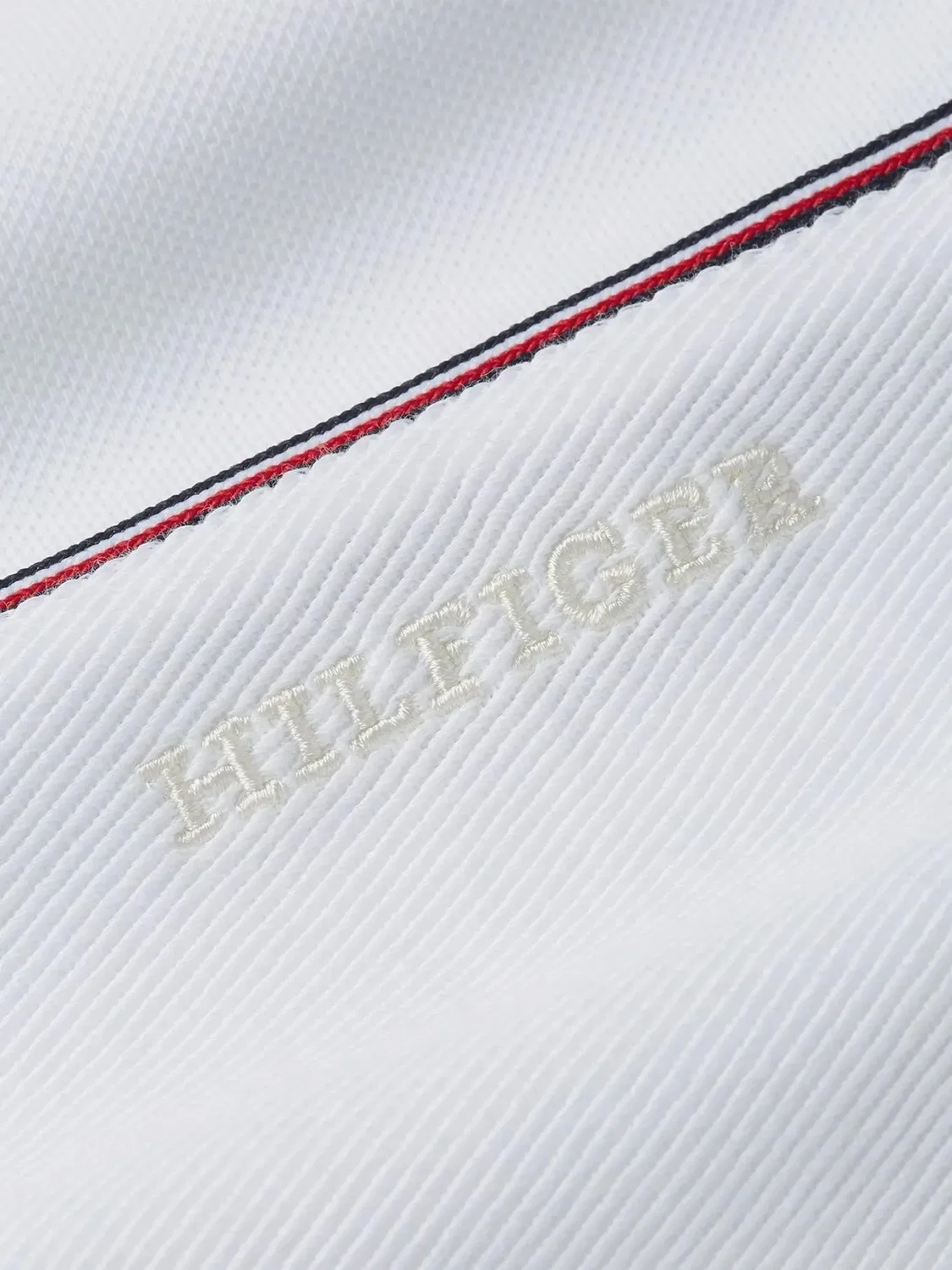 Рубашка поло с отделкой в полоску Tommy Hilfiger, белый — фото 3