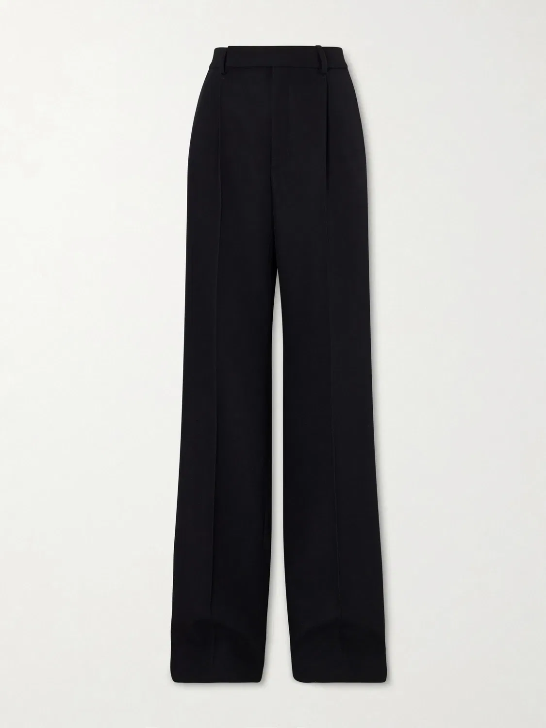 Широкие брюки со складками Saint Laurent, черный