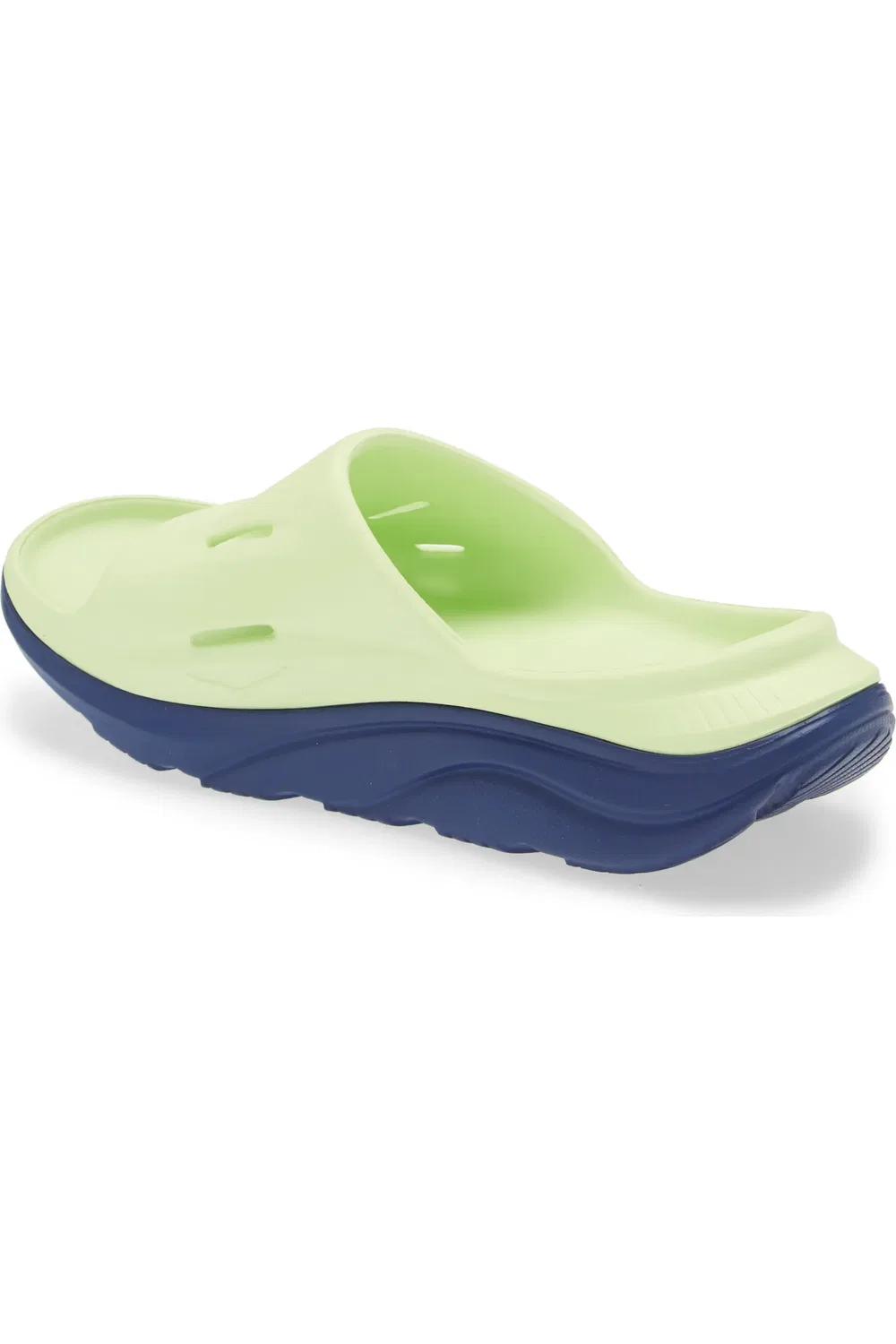 Детские сандалии слайды с облачной амортизацией Ora Recovery HOKA, Lettuce/Bellwether Blue — фото 2