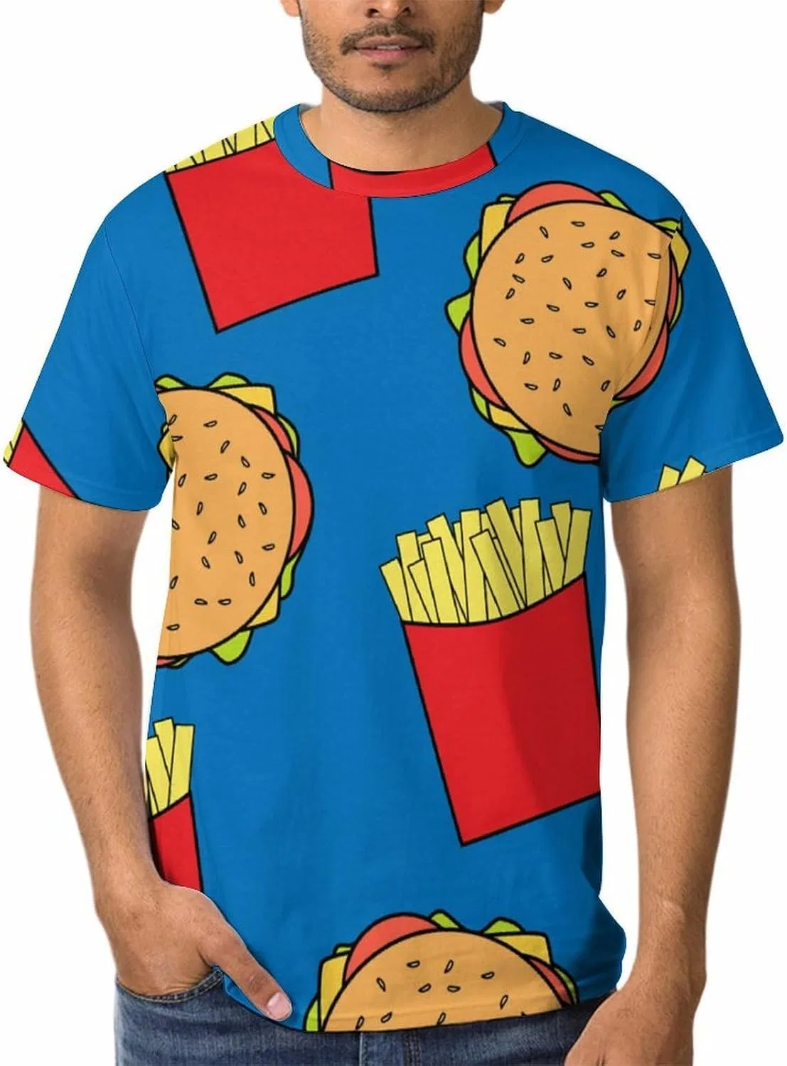Женская футболка с принтом, Unisex Summer T-Shirt Funny T-Shirt Round Neck Stylish Short-Sleeve Graphic Print Top Casual T-Shirt