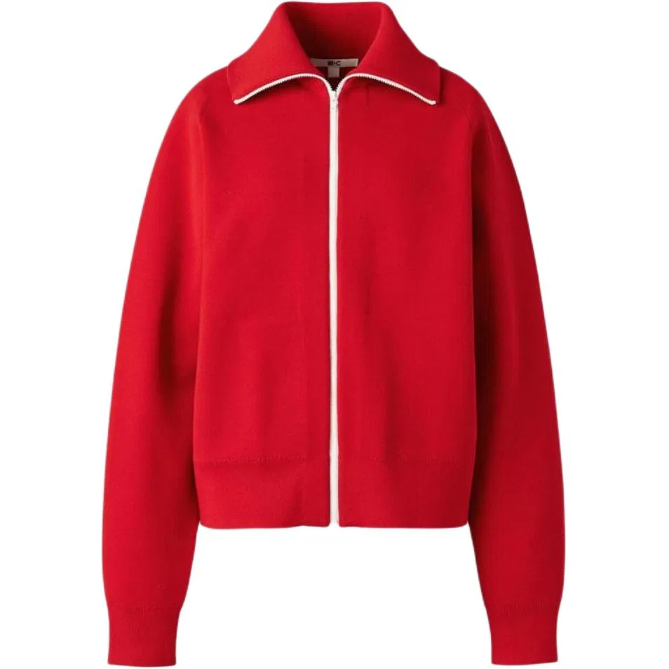 Женский джемпер Coral Red с отложным воротником UNIQLO