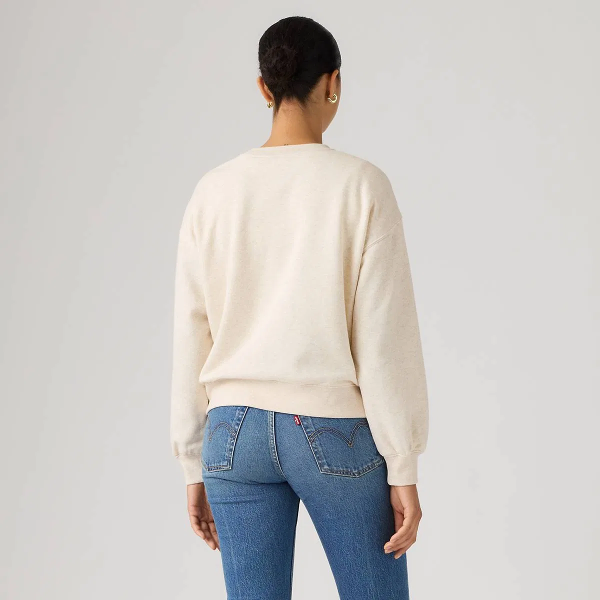 Повседневная толстовка с круглым вырезом Levi's, Oatmeal Heather - White — фото 4