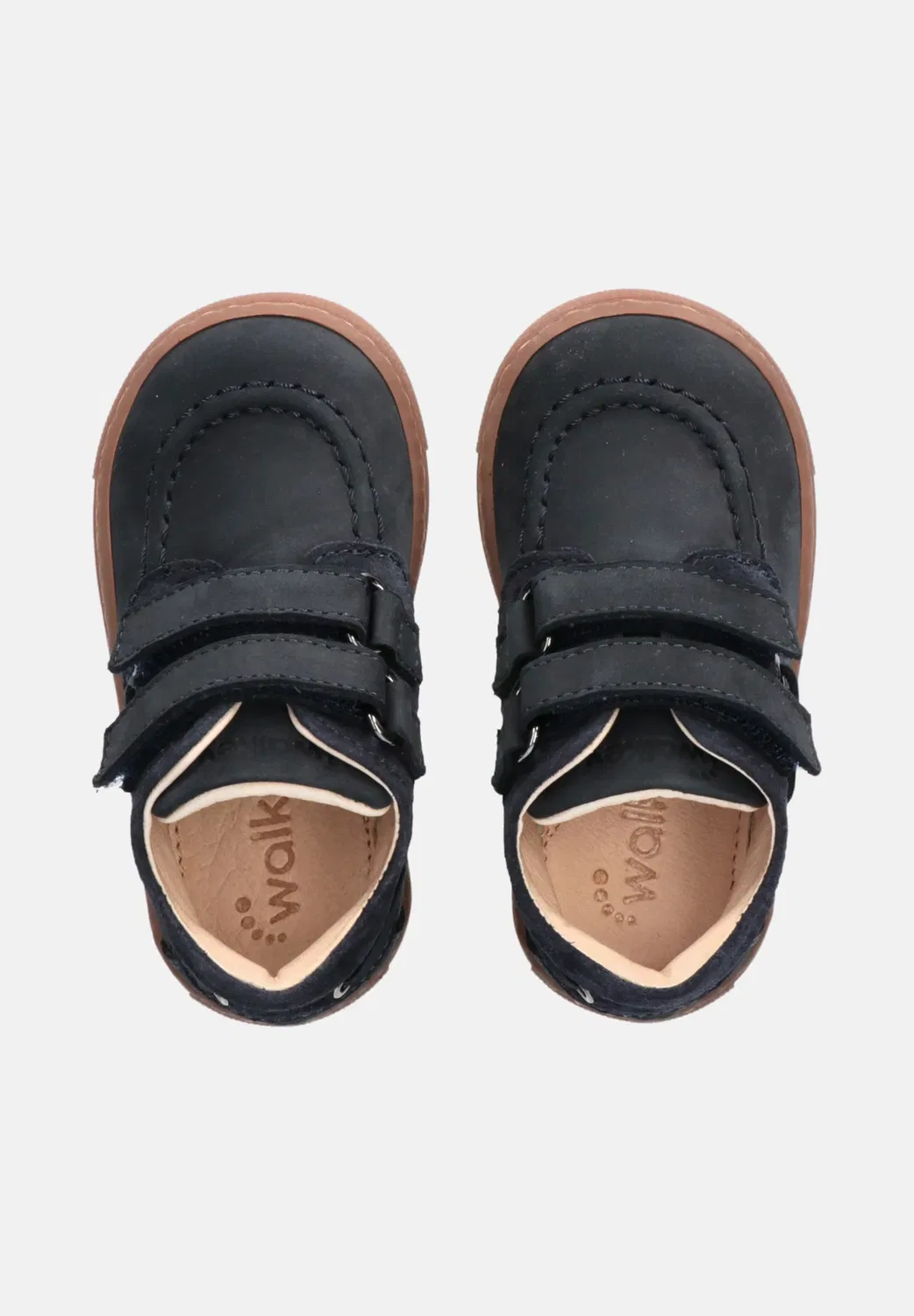 Scarpe da bambino stile barca con doppio cinturino a Strappo - детская обувь Walkey, Blu — фото 3