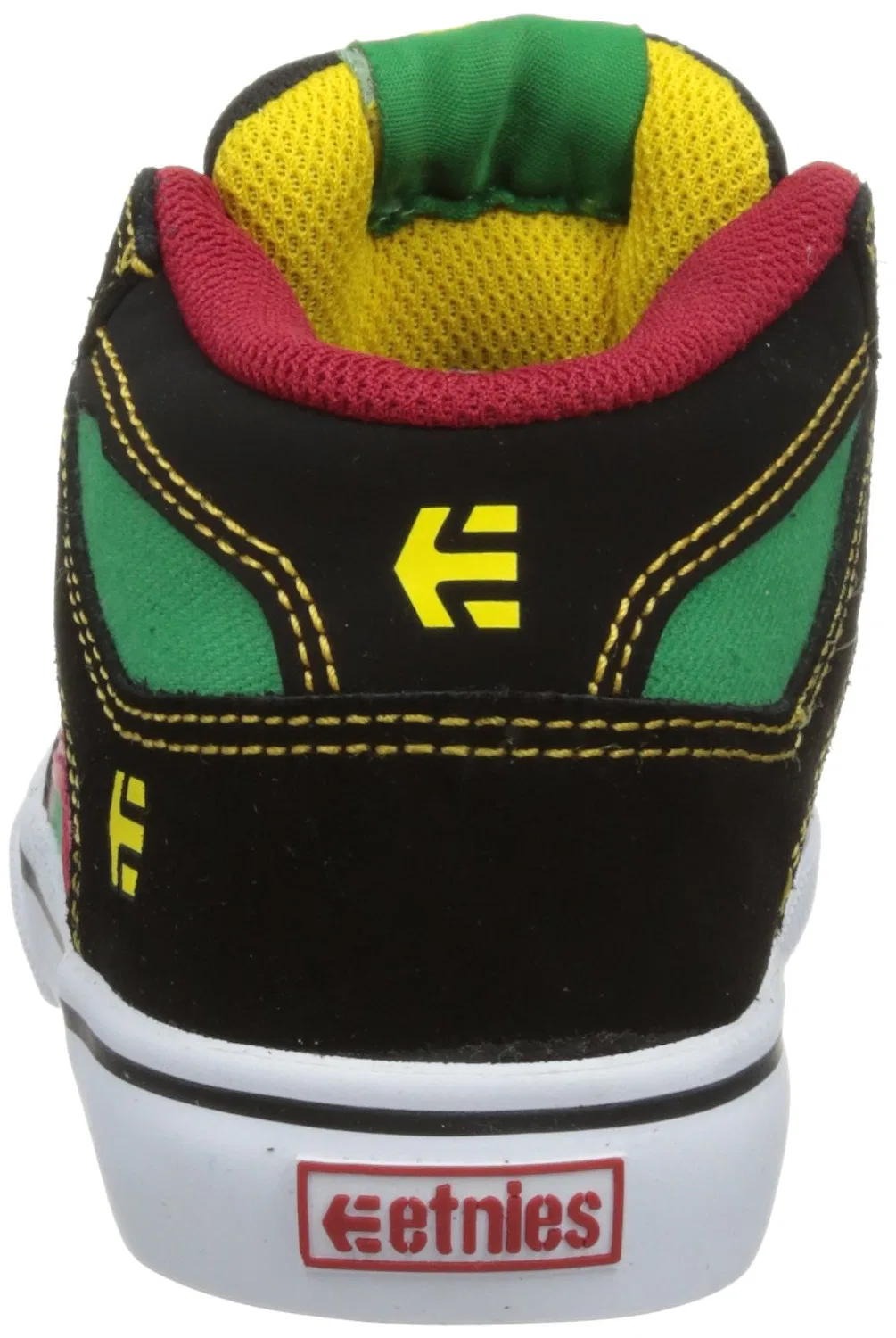 Детские кроссовки для мальчиков с принтом Kids Rvm Vulc Etnies, Black Green Black White — фото 3