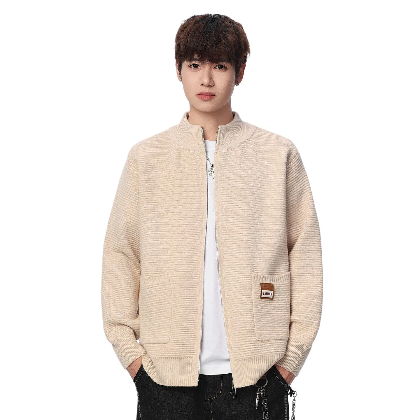 Детский свитер с высоким воротником, утепленный, прямого кроя, Jeep, Khaki — фото 3