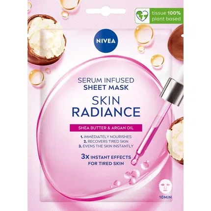 Маска для лица осветляющая с сывороткой NIVEA Skin Radiance, Pink