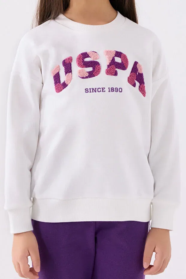 Детский комплект спортивного костюма для девочек U.S. Polo Assn., Nude Color — фото 4