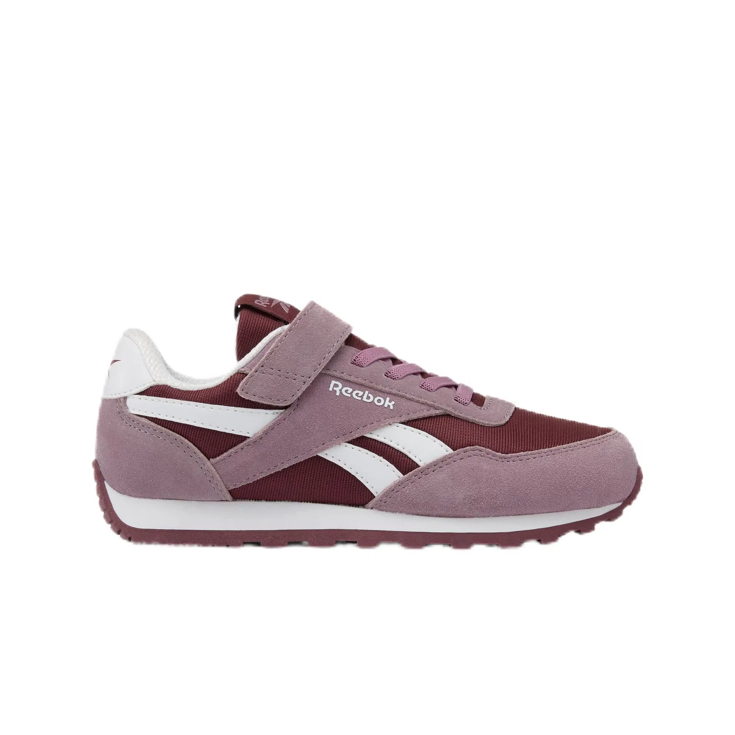 Детские кроссовки для мальчиков с липучкой Reebok Glide Low Elastic & Top Strap Reebok, Berry Chill Blackberry Ftwrwhite
