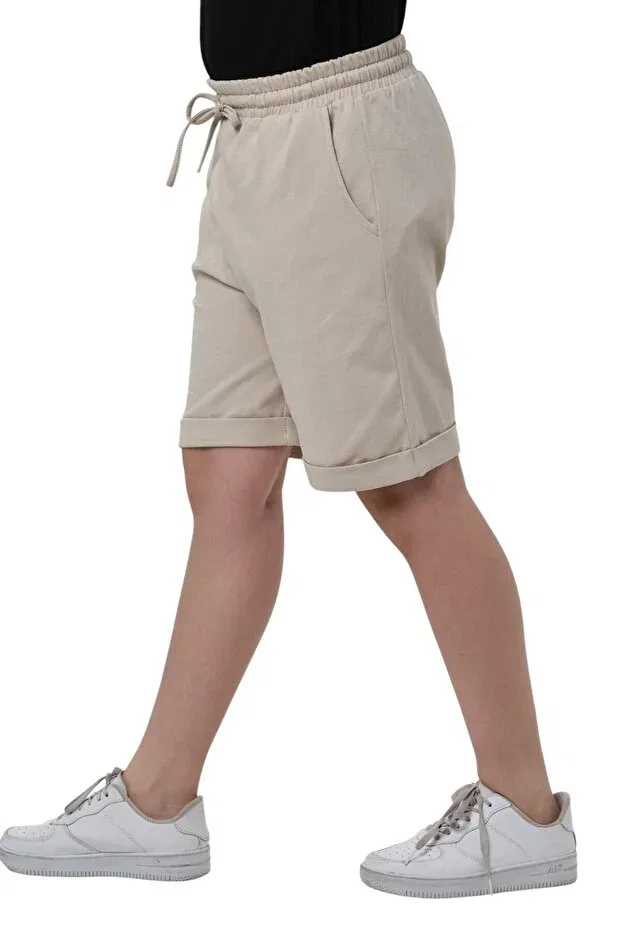 Детские шорты для мальчиков хлопковые Basics Erdem Kids, Beige — фото 4