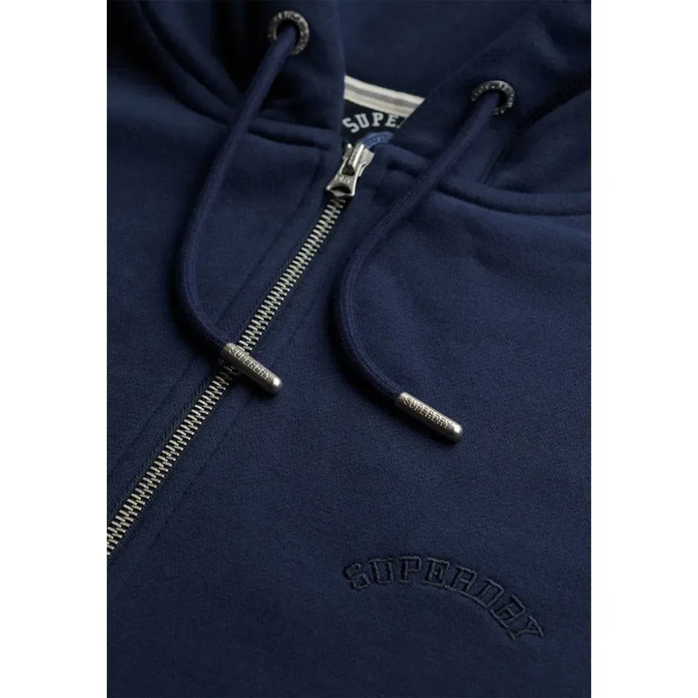 Худи оверсайз Superdry Essential Logo, синий — фото 4