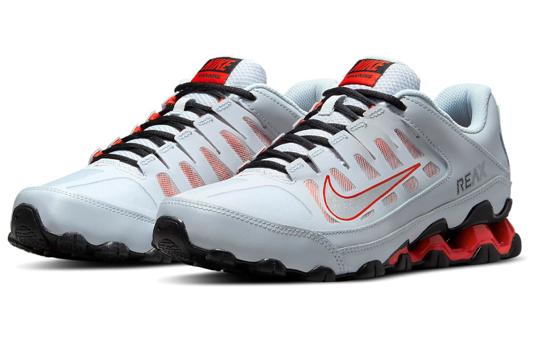 Кроссовки Nike Reax 8, светло-серый/красный — фото 3