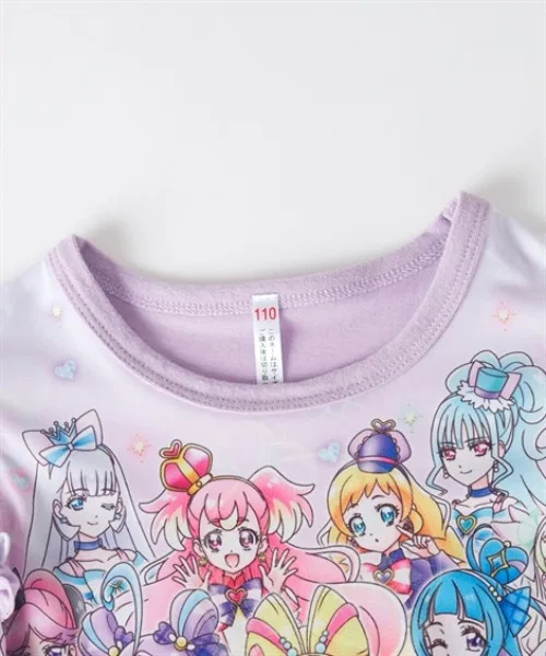 Детская пижама с принтом PreCure All Stars Light Up, модель QUNTSTYLE, Розовый — фото 2