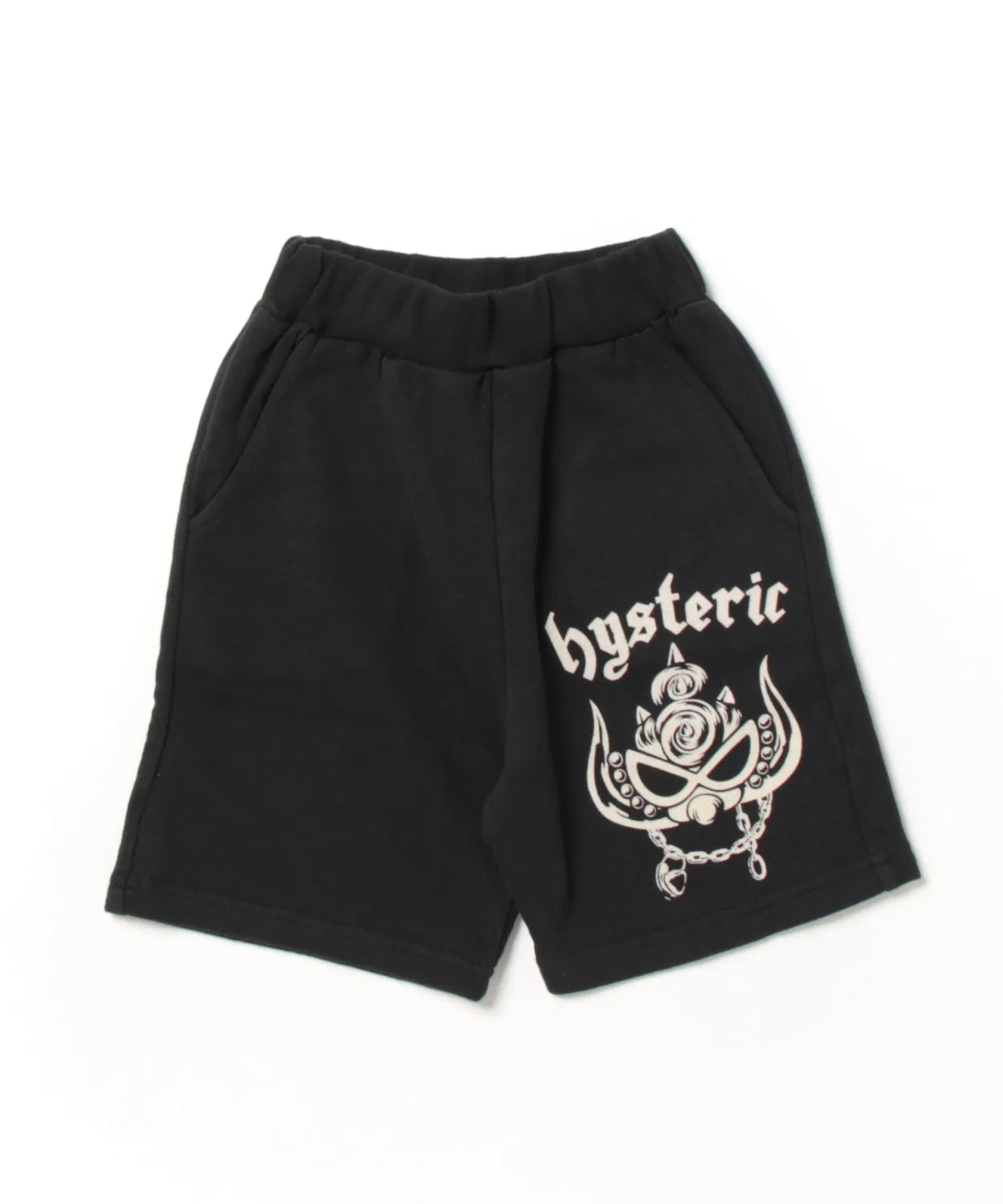 Детские шорты из футера с принтом HYSTERIC ROCKS HYSTERIC MINI, Black
