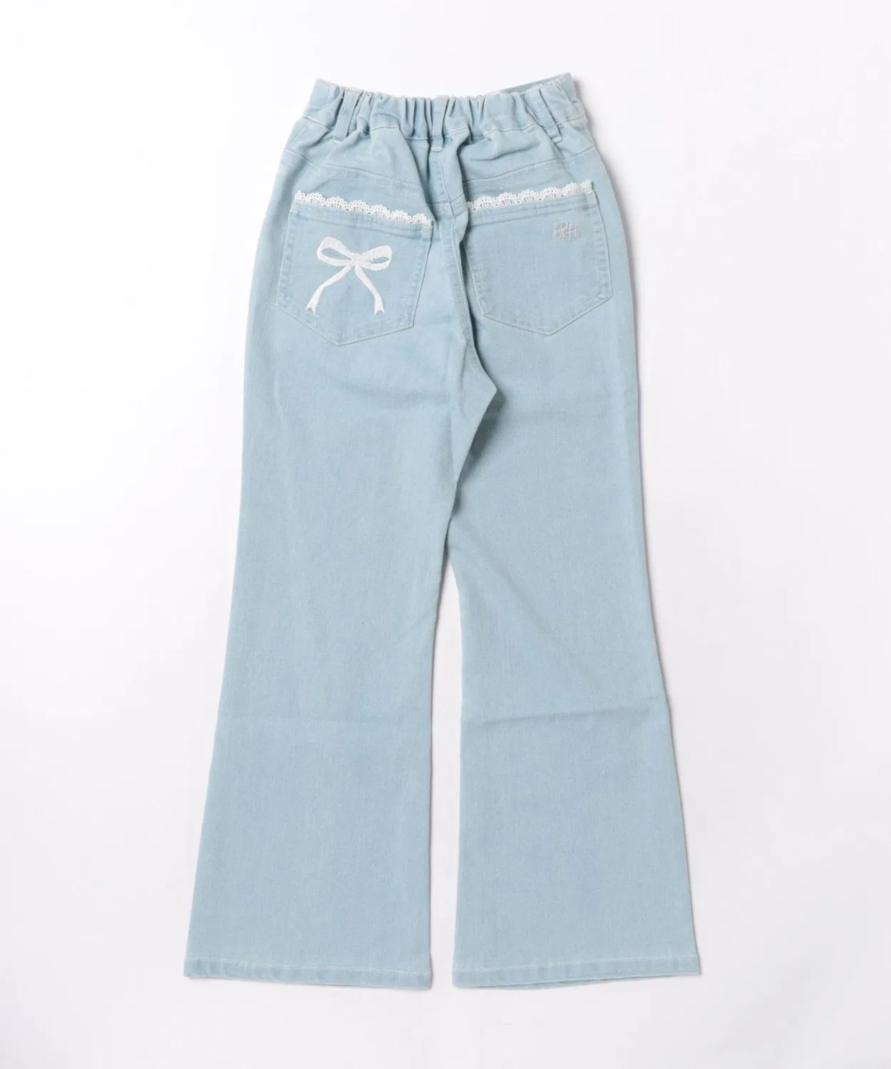 Детские джинсы-клеш с лентой PINKHUNT 1886K, Blue — фото 3