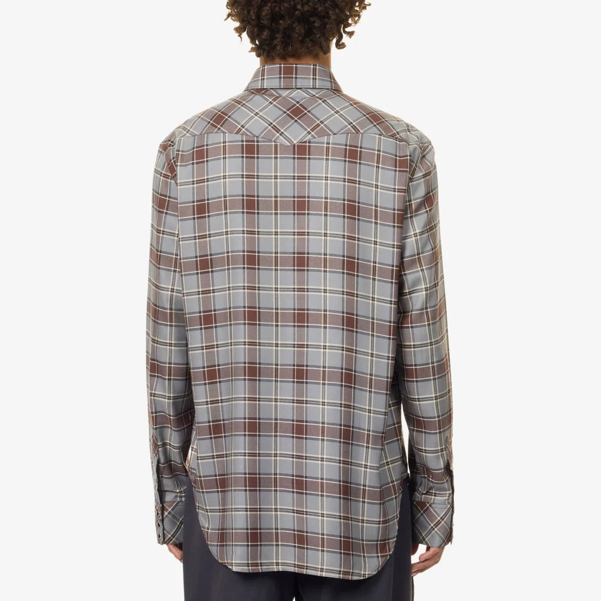 Клетчатая фланелевая рубашка Surrow Acne Studios, серый/мультиколор — фото 4