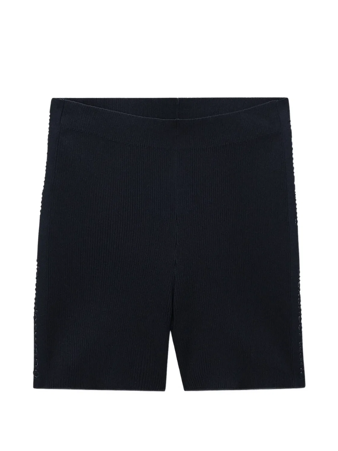 Короткие шорты в рубчик с логотипом Alexander Wang, черный