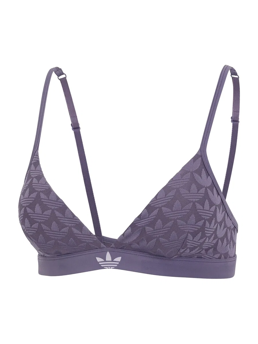 Спортивный бюстгальтер ADIDAS ORIGINALS Triangle Bra 'Terrot Flex' фиолетового цвета