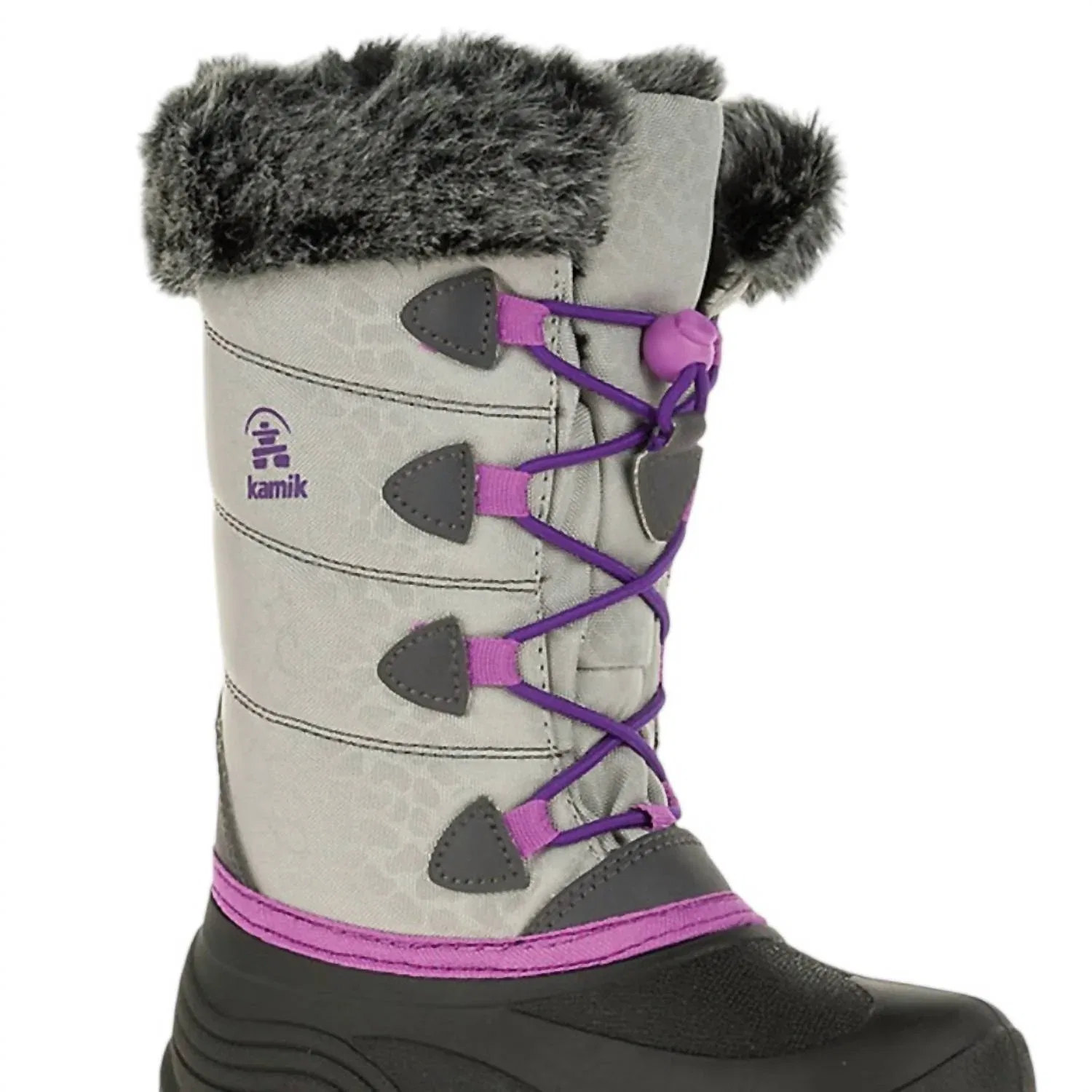 Детские зимние ботинки водонепроницаемые Snowgypsy 3 Boot kamik, Gray — фото 2