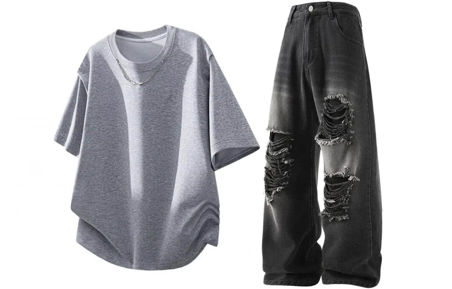 Детский спортивный комплект с принтом Casual Sportswear GWAF, Gray/Black