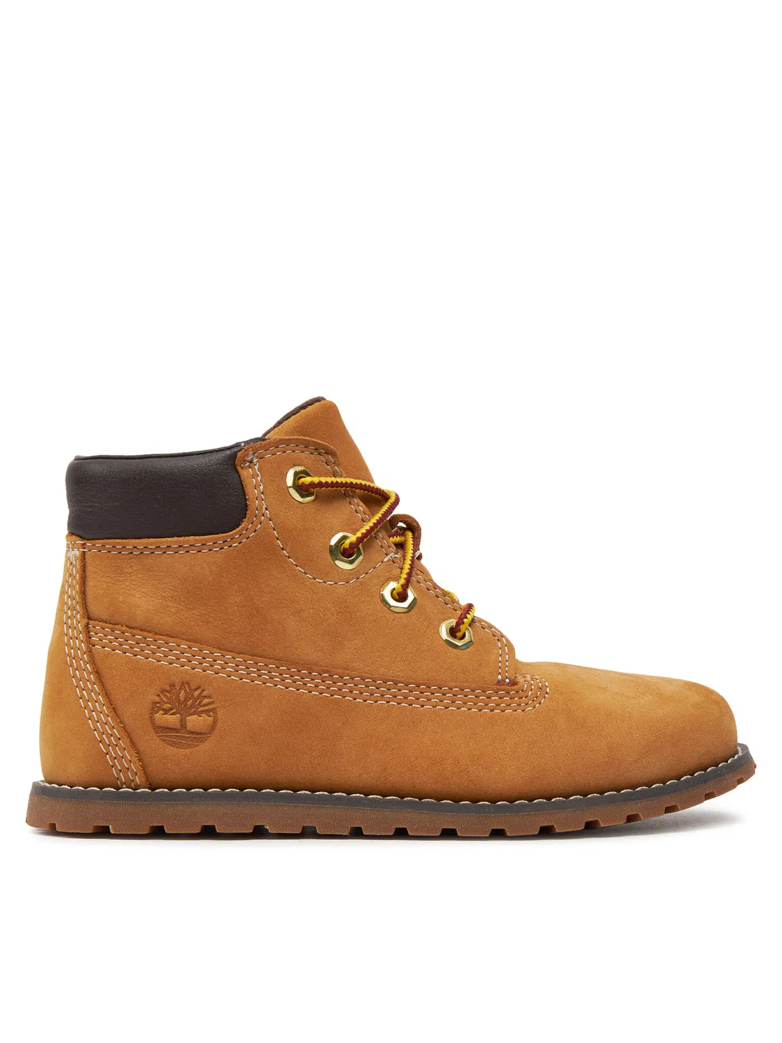 Ботильоны на шнуровке для мальчика Pokey Pine Boot Timberland, коричневый